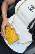 Sac Chanel jaune moutarde