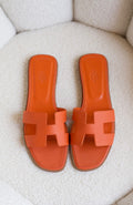 Claquette hermes orange