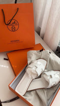 Claquette hermes blanche