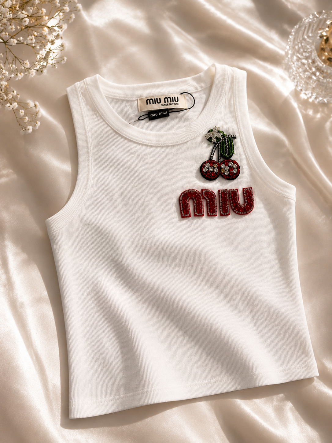 Top miumiu blanc
